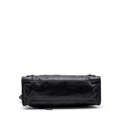 Balenciaga Classic City Purse Leather Black ruthenium silver Hardware