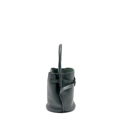 Celine Nano Bucket Big Purse Grained Calfskin Dark Green