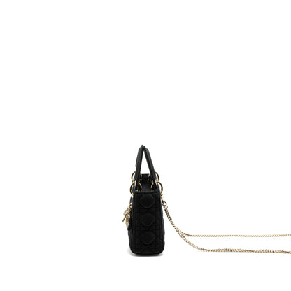 Dior Mini Lady Dior Velvet Black