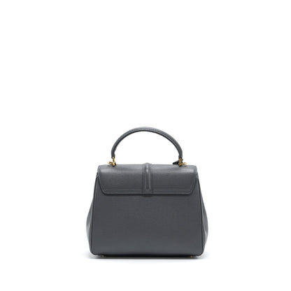 Celine Small 16 Purse Grained Calfskin Grey