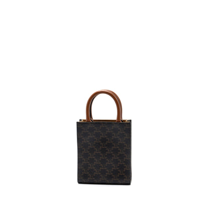 CELINE VERTICAL CABAS TRIOMPHE CANVAS BROWN