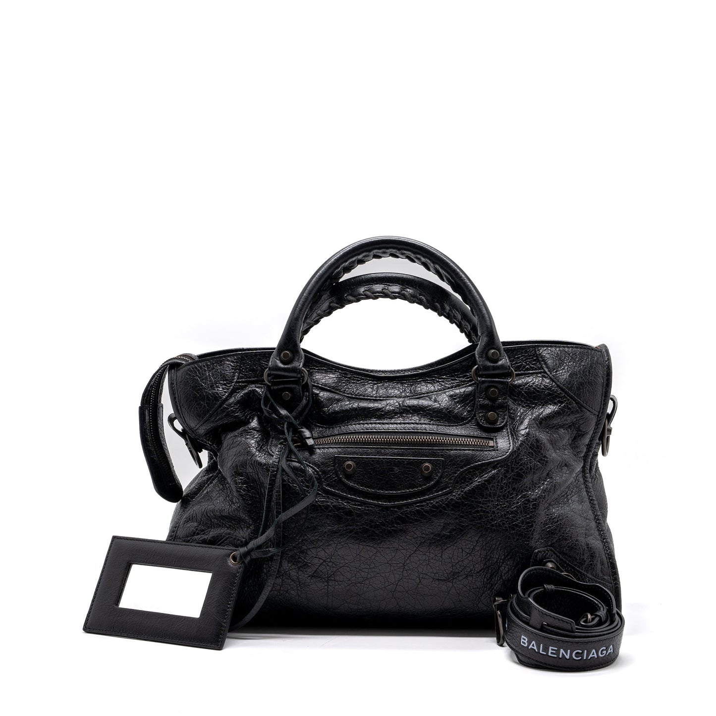 Balenciaga Classic City Purse Leather Black ruthenium silver Hardware