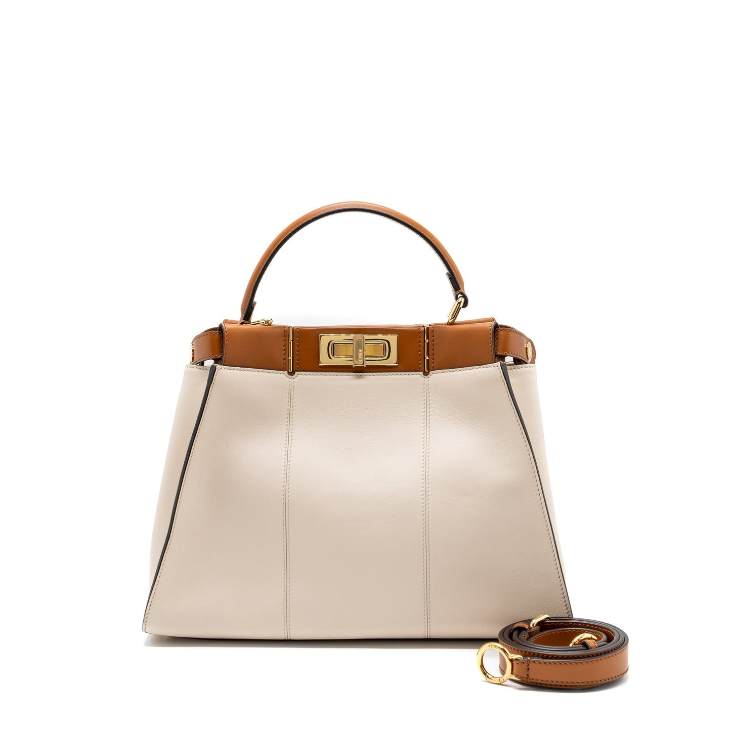 Fendi Medium Peekaboo Purse Calfskin Multicolour