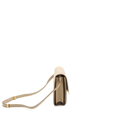 Celine medium classic box Purse goatskin beige