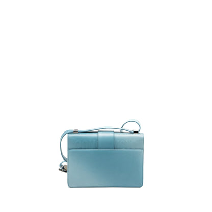 Dior 30 Montaigne Medium Flap Purse Calfskin Gradient Blue with Black Hardware