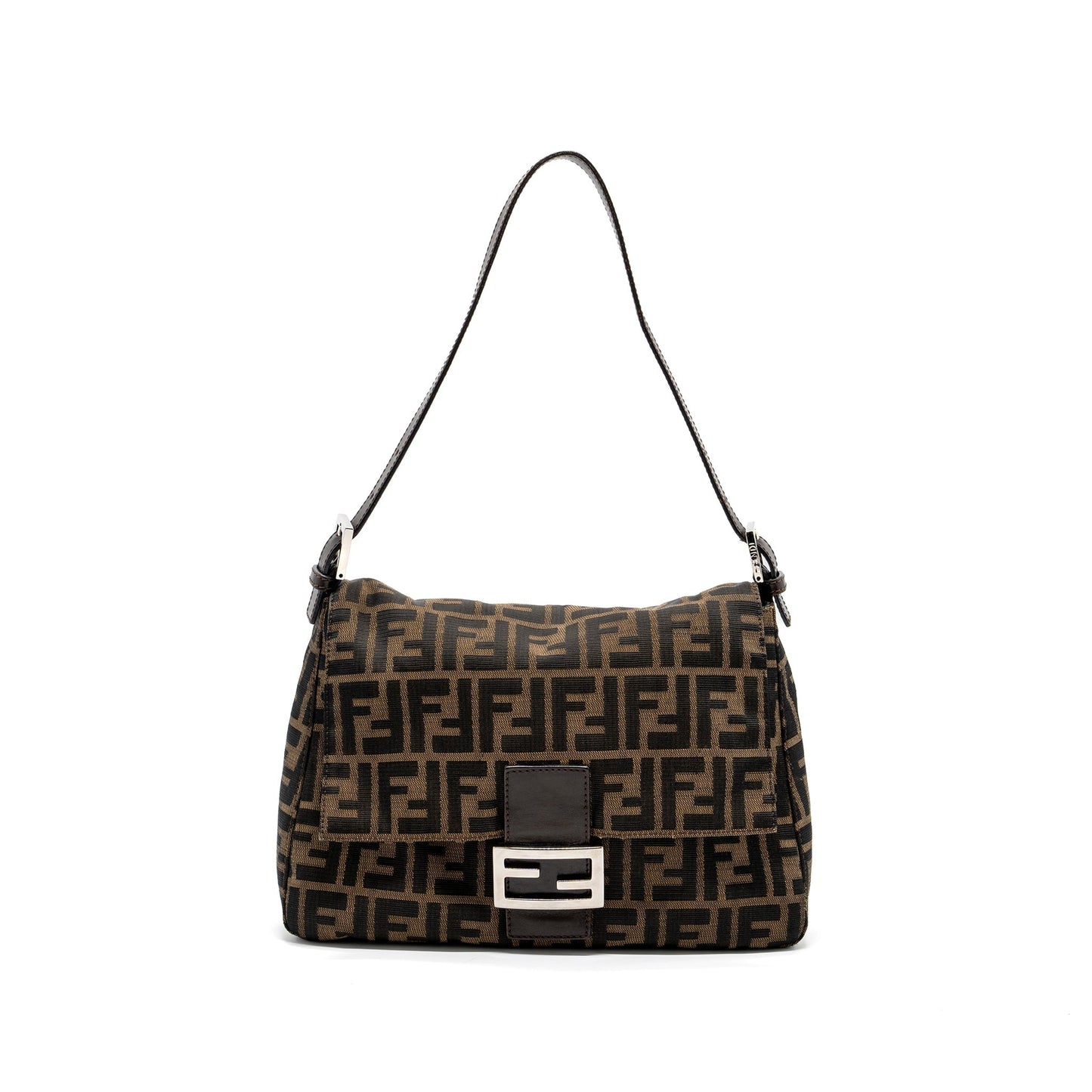 Fendi Vintage Mini Purse Jacquard Canvas Brown