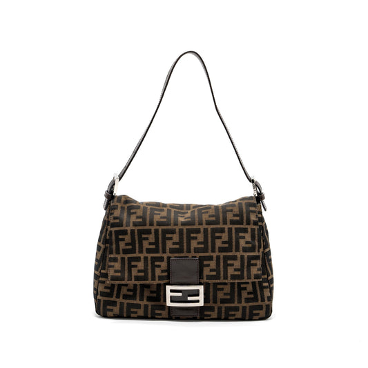 Fendi Vintage Mini Purse Jacquard Canvas Brown