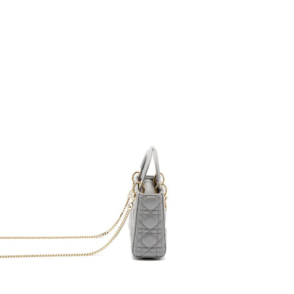 Dior Mini Lady Dior Lambskin Grey