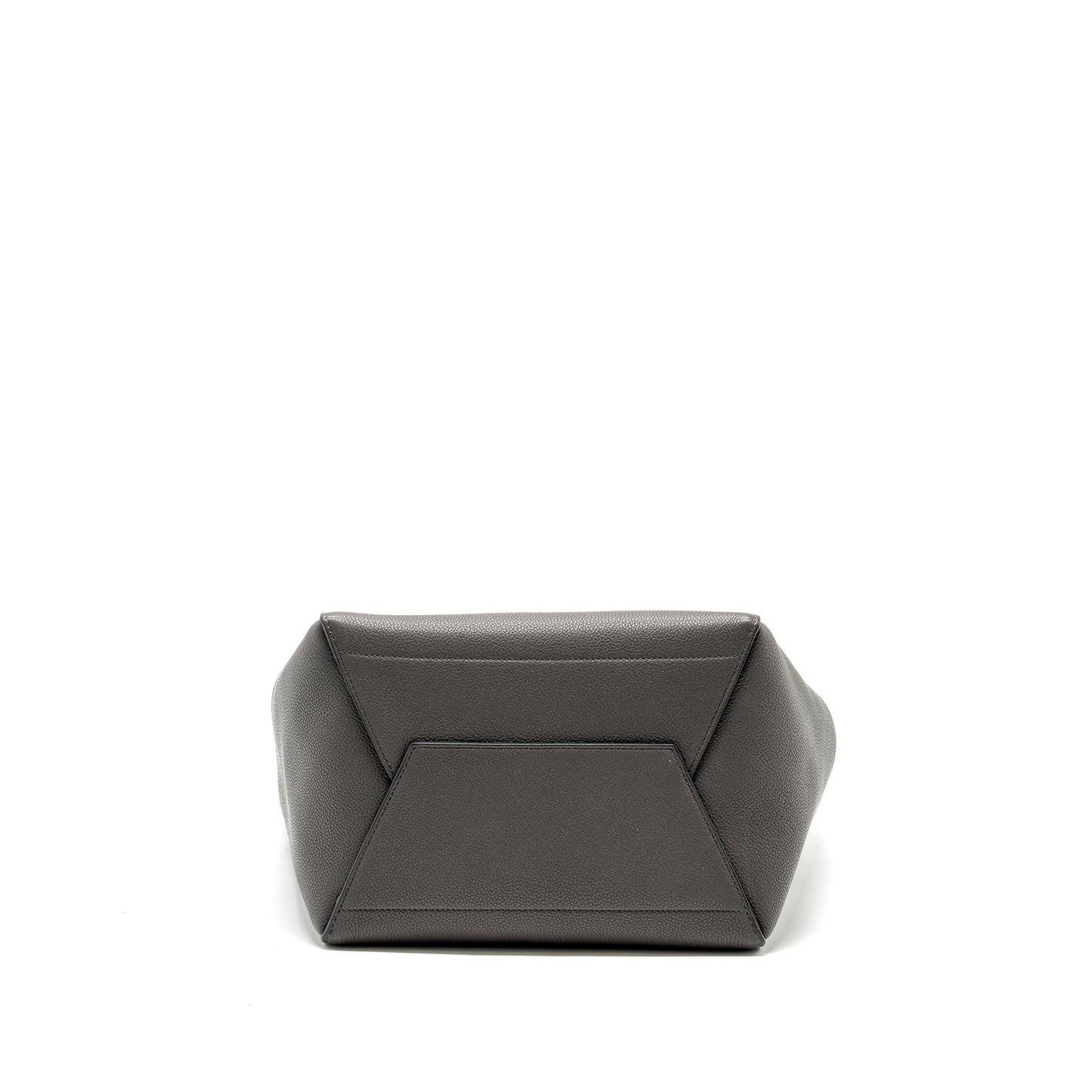 Celine Sangle Bucket Purse Grained Calfskin Grey