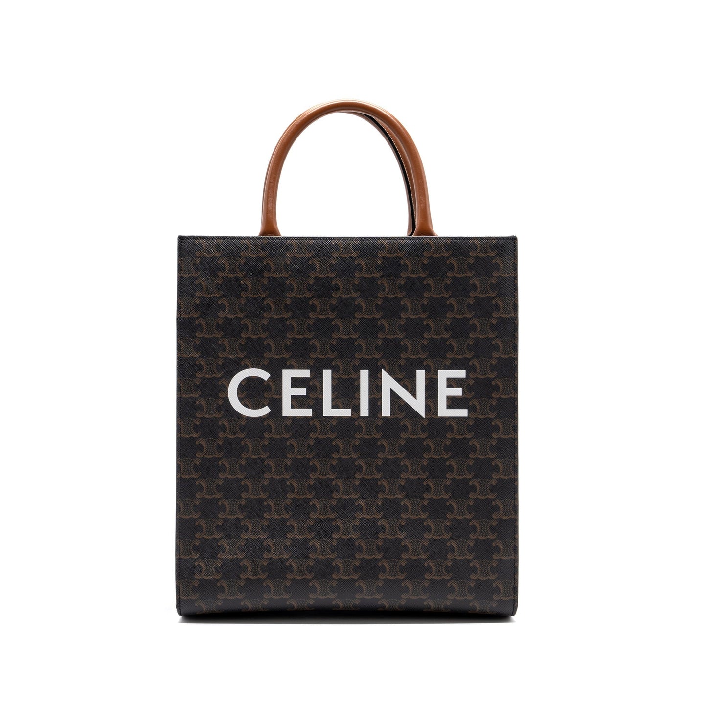 Luxury CELINE Vertical Cabas Triomphe Canvas/ Leather
