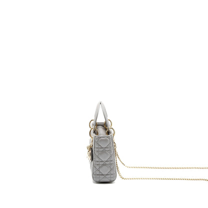 Dior Mini Lady Dior Lambskin Grey
