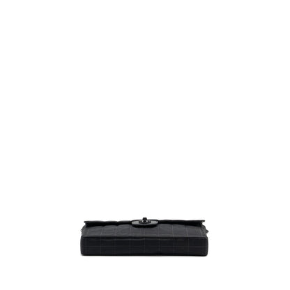Chanel Vintage Flap Bag Fabric Black With Black Hardware