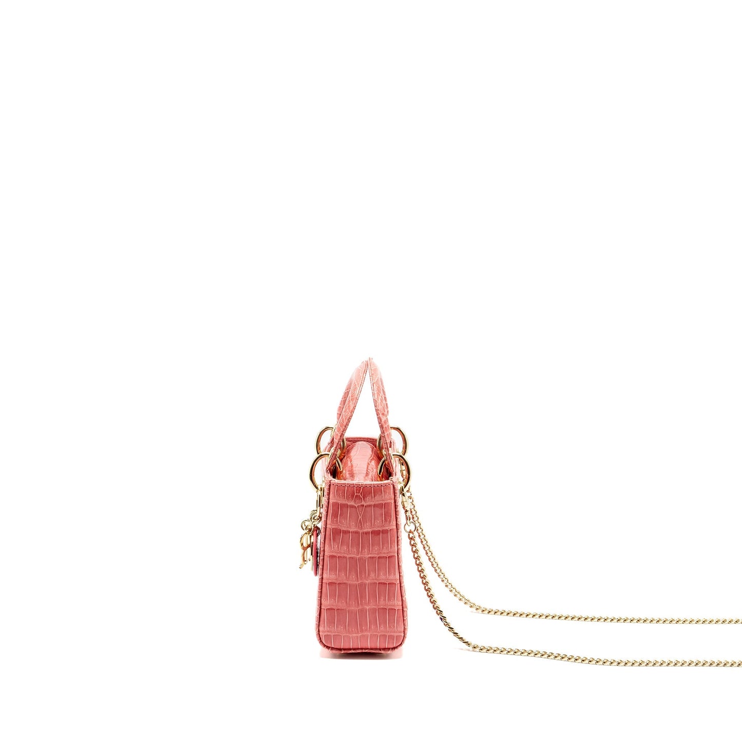 Dior Mini Lady Dior Crocodile Pink
