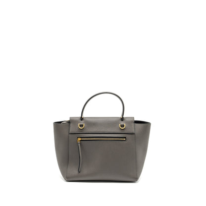 Celine Micro Belt Purse Grained Calfskin Grey