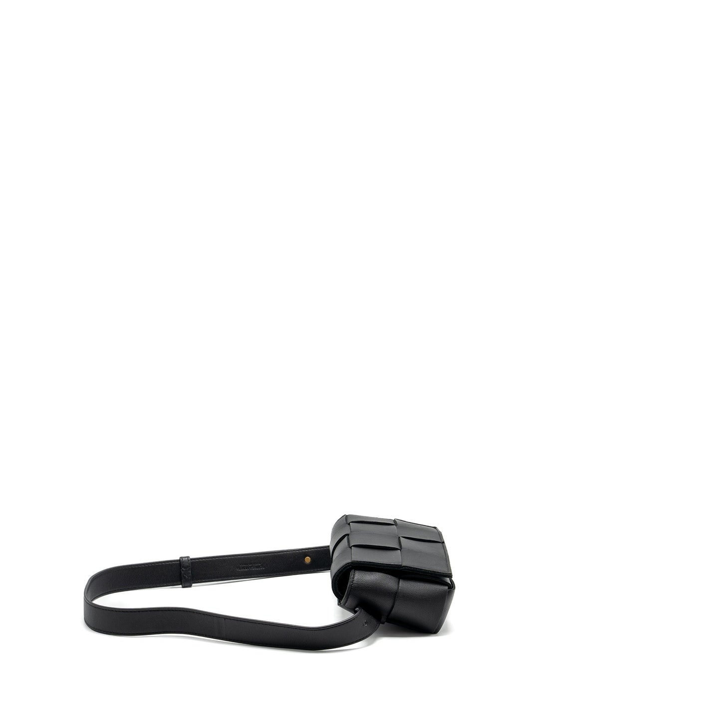 Bottega Veneta Cassette Belt Purse Lambskin Black