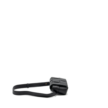Bottega Veneta Cassette Belt Purse Lambskin Black