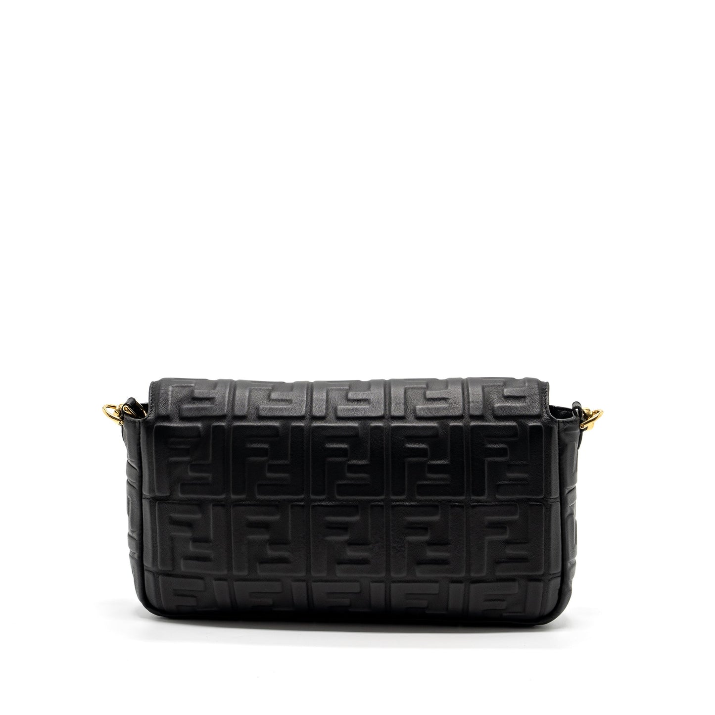 Fendi Large Baguette Purse Nappa Black