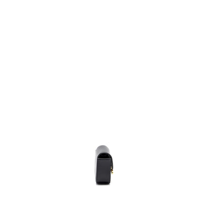 Celine Claude Shiny Calfskin Black
