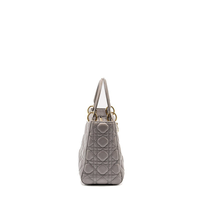 Medium Lady Dior Lambskin Grey