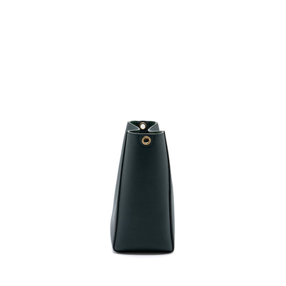 Celine Sangle bucket Purse calfskin dark green