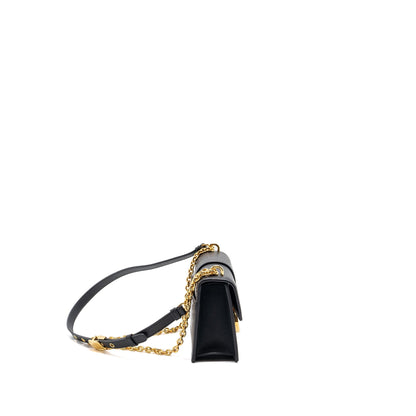 Dior 30 Montaigne East-West Purse With Chain Calfskin Black