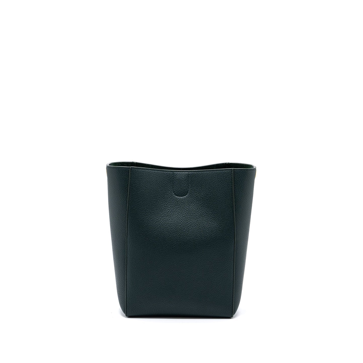 Celine Sangle bucket Purse calfskin dark green