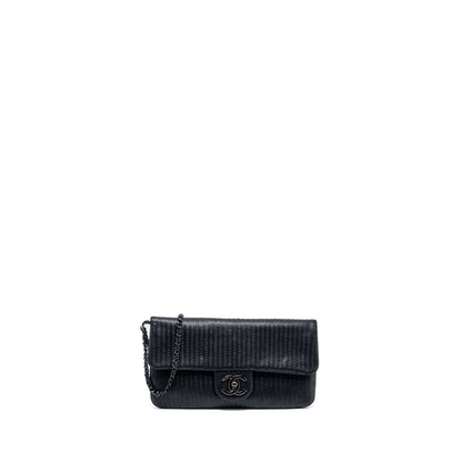 Chanel Flap Clutch Lambskin Black with Black Hardware