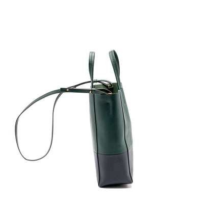 Luxury CELINE vertical cabas calfskin green / navy
