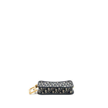 Dior Oblique Diorquake Clutch Canvas Blue