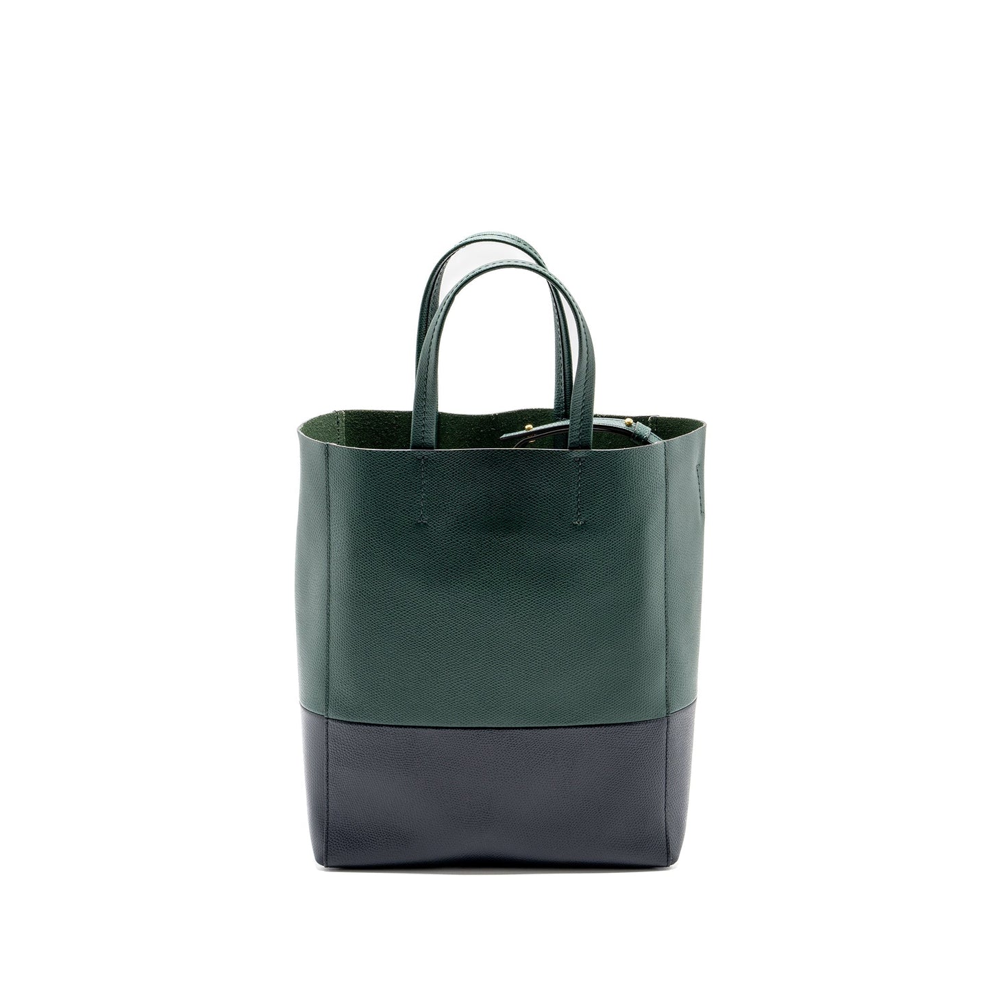 Luxury CELINE vertical cabas calfskin green / navy