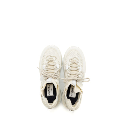 Chanel Size 37 Trainers Suede White/Ivory