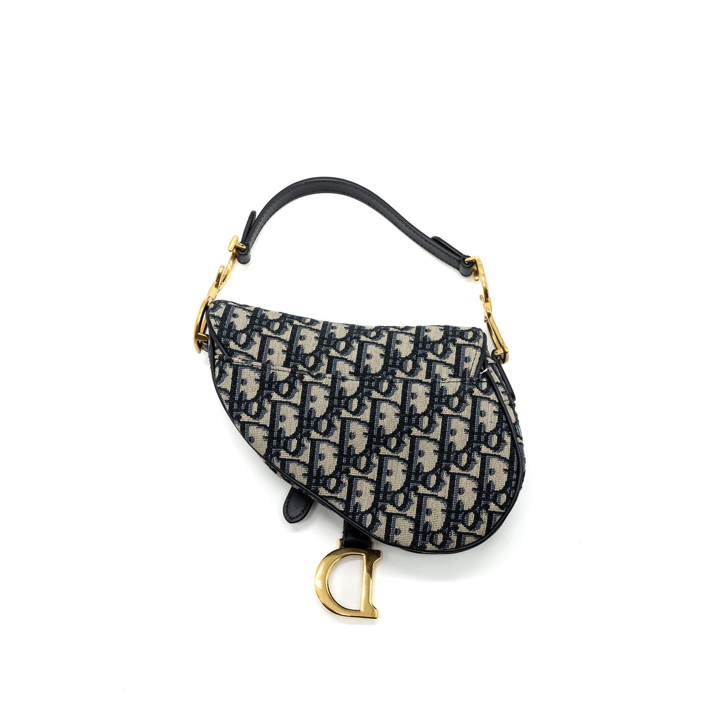 Dior Mini Saddle Purse Blue Oblique Jacquard