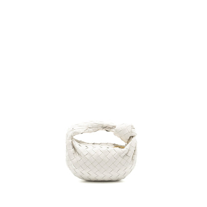Bottega Veneta Mini Jodie lambskin white