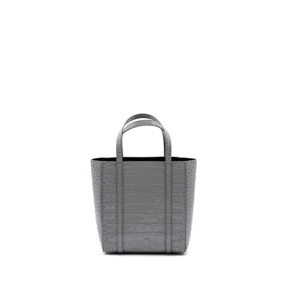 Balenciaga Everyday Tote Purse Crocodile-Embossed calfskin Grey