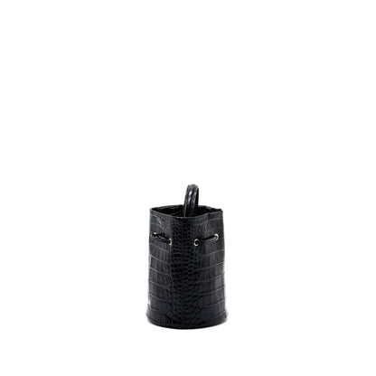 BALENCIAGA Everyday Drawstring Bucket Purse Black