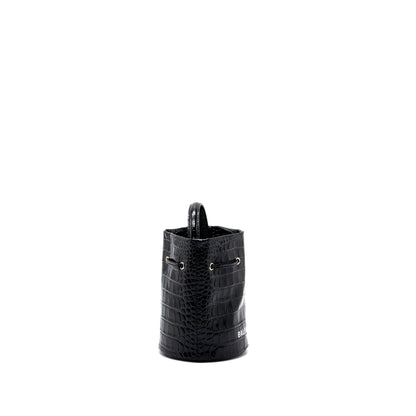 BALENCIAGA Everyday Drawstring Bucket Purse Black