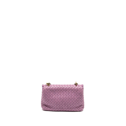 Bottega Veneta Olympia Purse Leather Light Purple