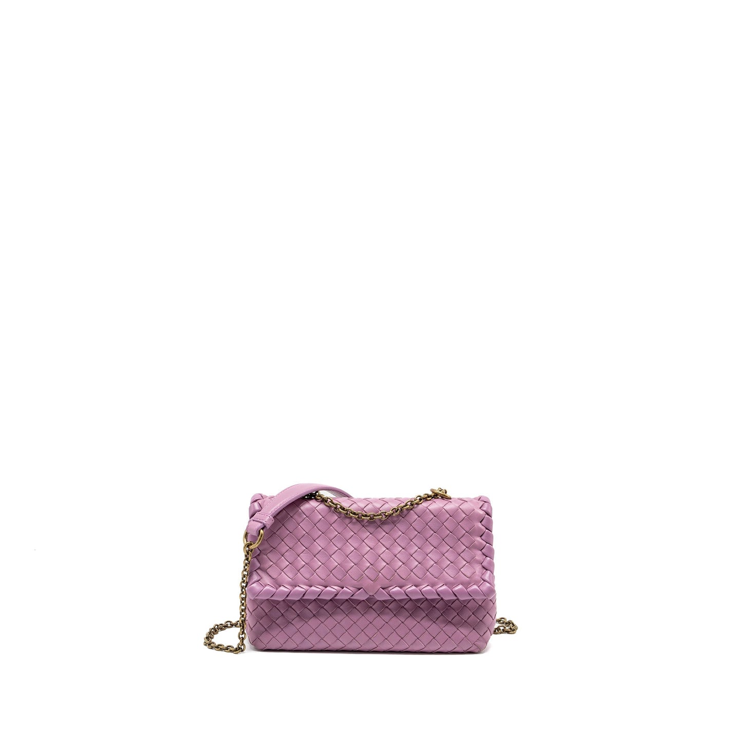 Bottega Veneta Olympia Purse Leather Light Purple