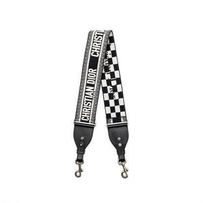 Dior Shoulder Strap Canvas/Calfskin Black/White