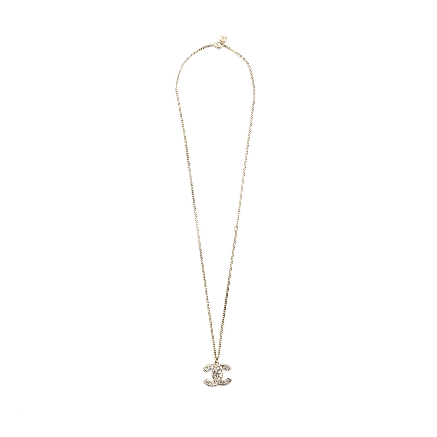 Chanel Classic CC Logo Pendant Crystal LGHW