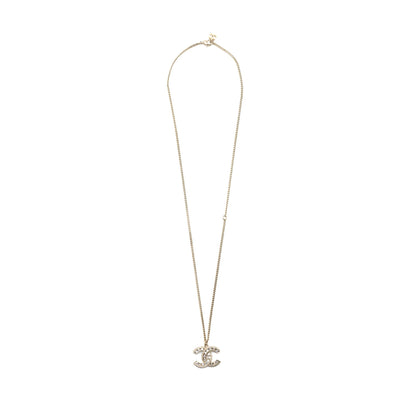 Chanel Classic CC Logo Pendant Crystal LGHW
