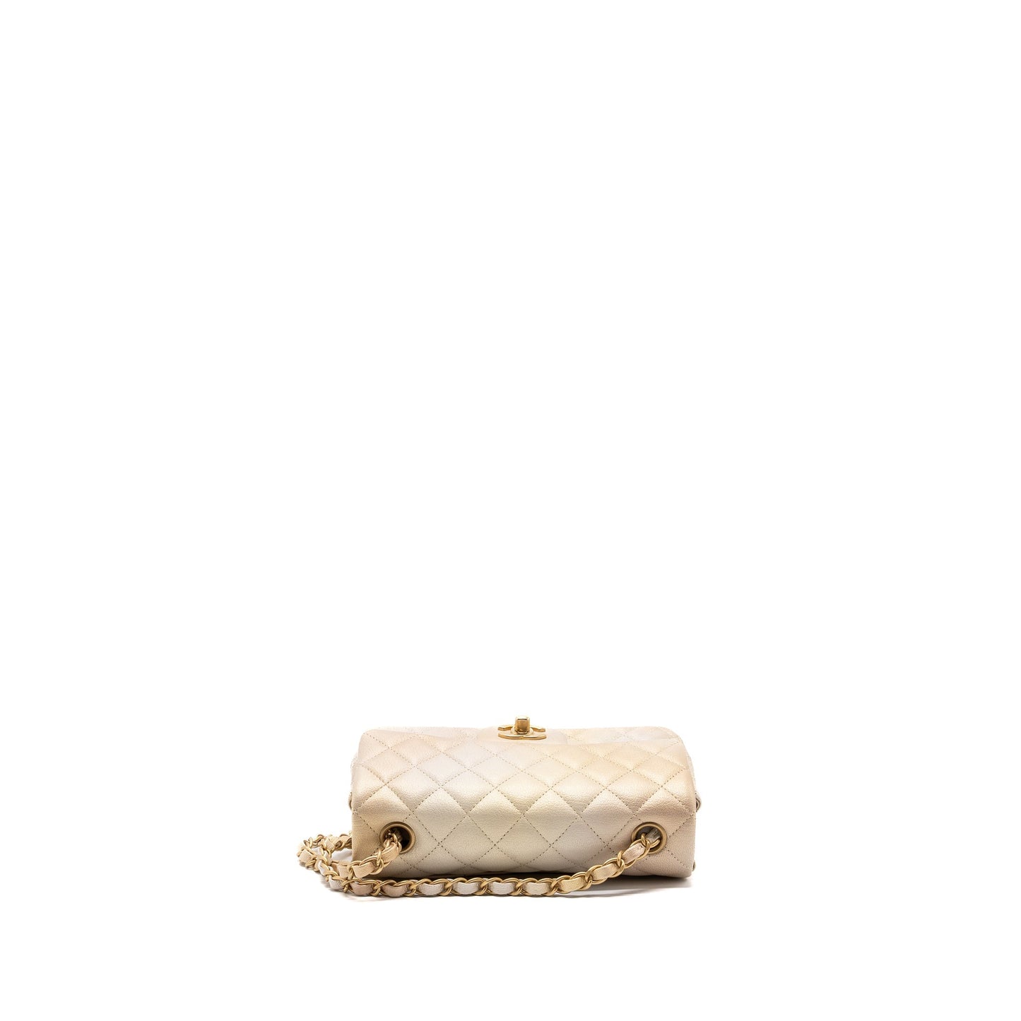 Chanel 22C mini Rectangular Flap Bag Goatskin OmbrÃ© Beige Brushed GHW (microchip)