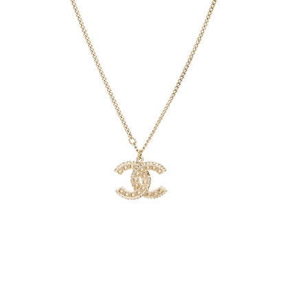Chanel Classic CC Logo Pendant Crystal LGHW