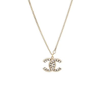 Chanel Classic CC Logo Pendant Crystal LGHW