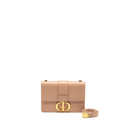 Dior 30 Montaigne Medium Flap Purse Calfskin Beige