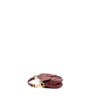 Dior Mini Saddle Purse calfskin red