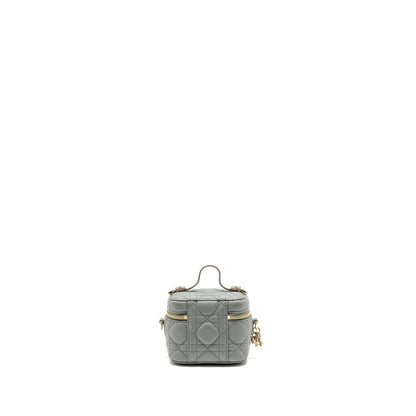 Dior micro lady dior vanity case Lambskin blue