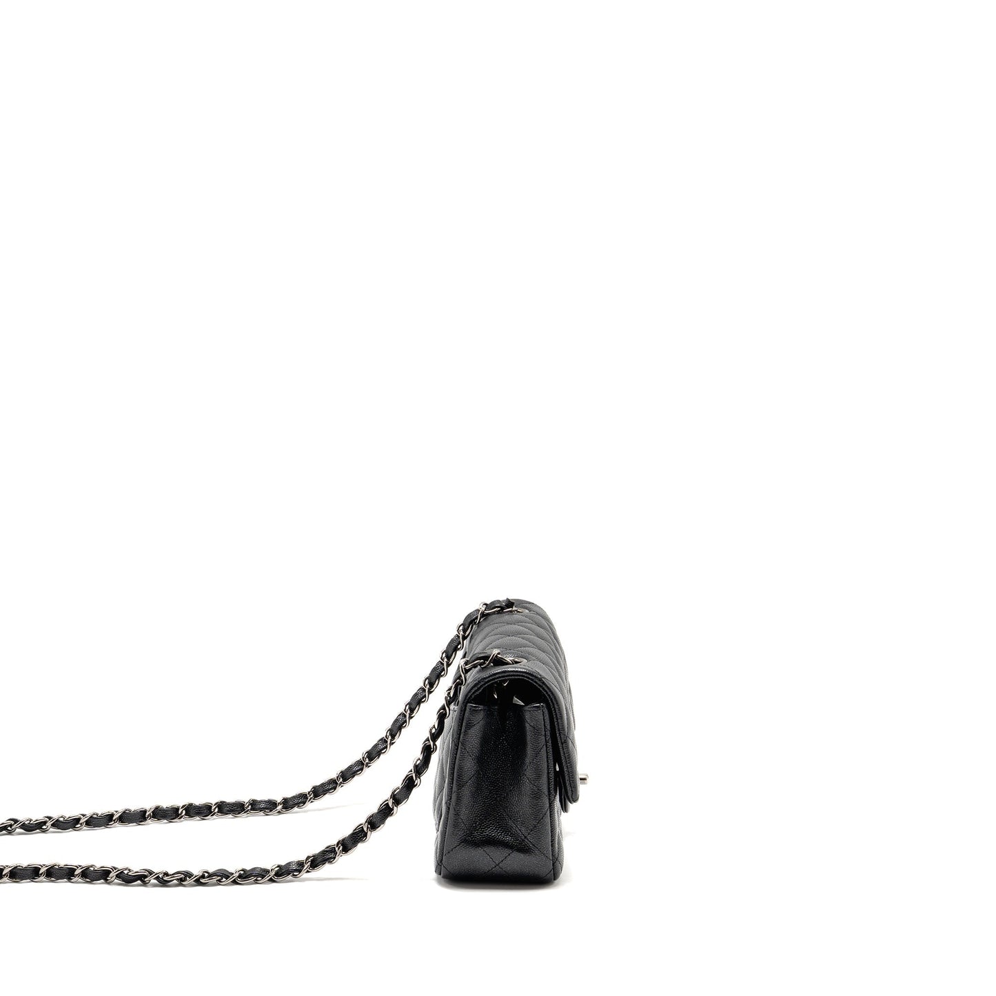 Chanel Mini Rectangular Flap Bag Caviar Iridescent Black SHW