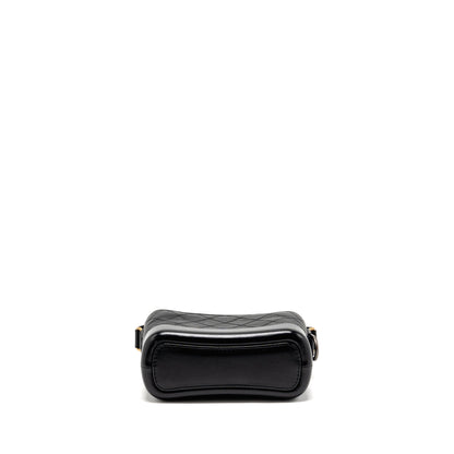 Chanel Small Gabrielle Hobo Bag Aged Calfskin Black Multicoloured Hardware (microchip)