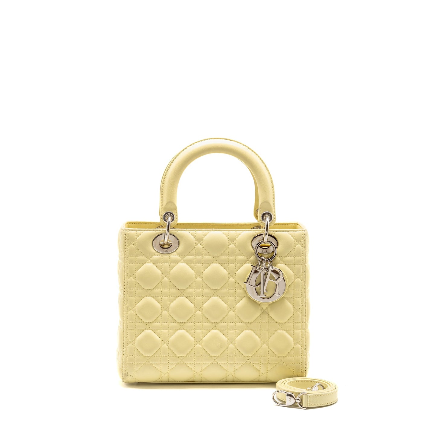 Dior Medium Lady Dior Lambskin Light Yellow